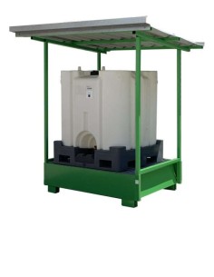 Vasca di Raccolta per 1 Cisterna da 1000lt C/Tettoia