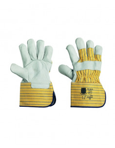 Guanto Pelle Fiore Bovino (Dorso E Manichette In Tela)