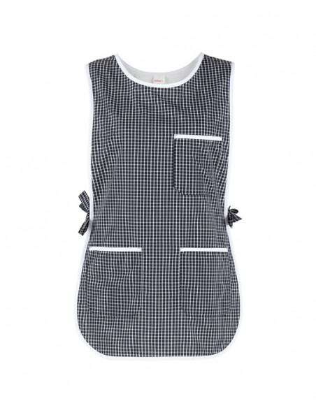 Poncho Zefiro Quadro Nero 60% Cotone 40% Poliestere gr.100